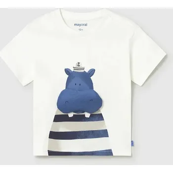 Dětské bavlněné tričko Mayoral 1011.3G.Baby.PPY2 bílá 00X, vel. 86