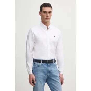 Pánská košile Bavlněná košile Lacoste, 41, bílá, 00X