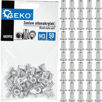 GEKO G02911C Nýtovací matice M3 (0,5–1,5) hliníkové, 50 ks