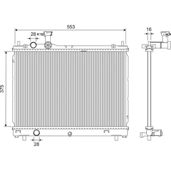 Chladič motoru Chladič vody pro motor VALEO 701302
