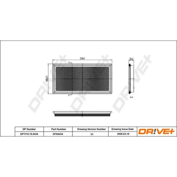 Vzduchový filtr Vzduchový filtr Dr!ve+ DP1110.10.0434