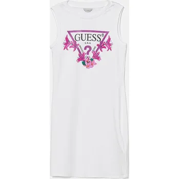Dámské šaty Dětské bavlněné šaty Guess J4RK38.KA6W4.PPYA bílá 00X, vel. 158-166
