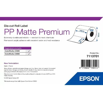 Samolepící etiketa EPSON PP Matte Label Premium, Die-cut Roll, 105mm x 152mm, 185 Labels
