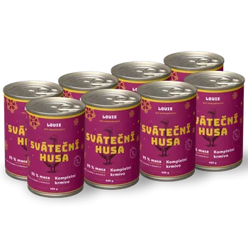 Krmivo pro psa Výhodné balení 8ks - Sváteční husa 400g