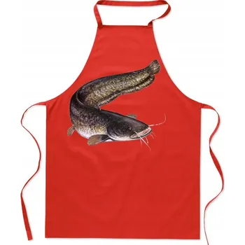 Kuchyňská zástěra Kuchyňská Zástěra Sum – Módní Potisk pro Rybáře, Milovníka Sumců Dárek