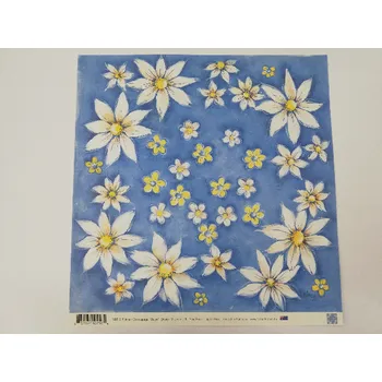 Umělecký papír Scrapbooking papír 30x30 cm - Sedmikráska