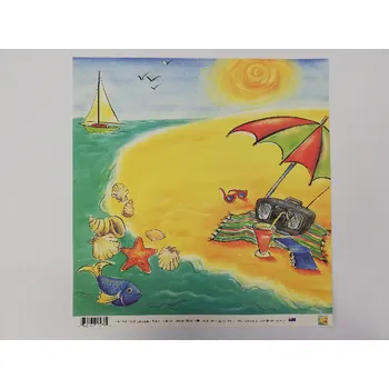 Výtvárné potřeby Scrapbooking papír 30x30 cm - Rajská pláž