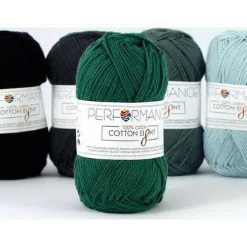 Příze Performance Bavlněná příze Cotton Eight 1290 - zelená 50g 175m