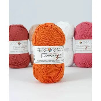 Příze Performance Bavlněná příze Cotton Eight 1090 - oranžová 50g 175m