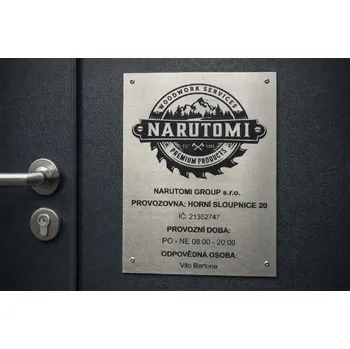 Domovní cedule VK Reklamní a firemní cedule. Varianta: A5 - 21x14