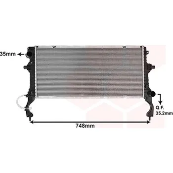 Chladič motoru Chladič vody pro motor VAN WEZEL 82012756