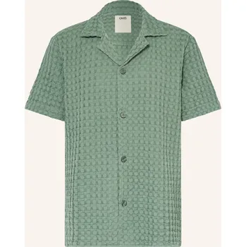 Pánská košile Oas Pánská Resortová Košile Waffle Cuba Comfort Fit, zelená, 38