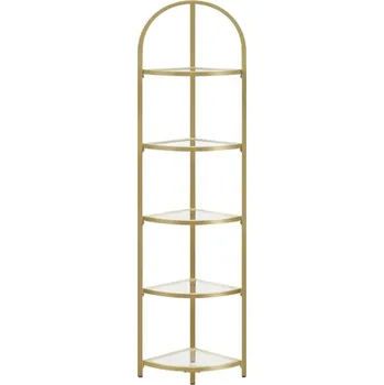 regál Rohový regál Vasagle Darby zlatý