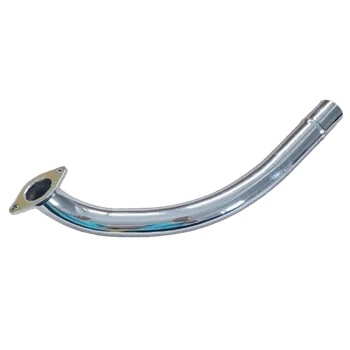 Výfuk pro motocykl Výfukové koleno PIO 21, 23 CHROM s prolisem ČESKÁ VÝROBA