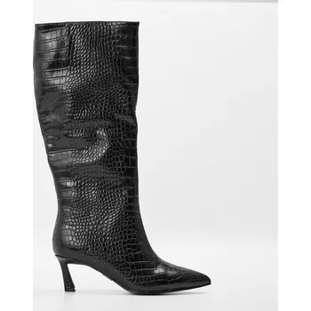 Dámské kozačky Kozačky Steve Madden Black Croco 1207589 7 (40)
