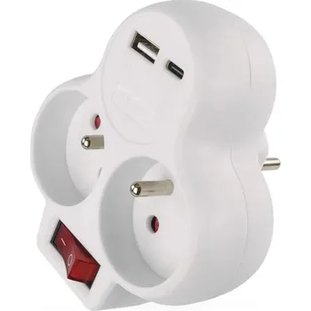 vypínač a zásuvka EMOS P0073 bílá