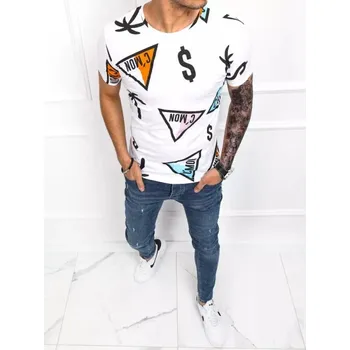 Pánské tričko Buďchlap Stylové bílé tričko s letním nádechem