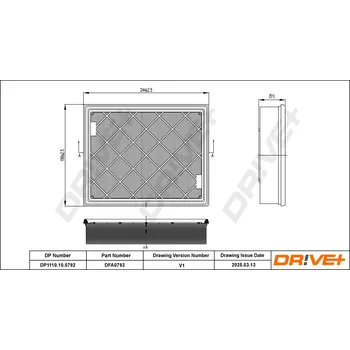 Vzduchový filtr Vzduchový filtr Dr!ve+ DP1110.10.0792