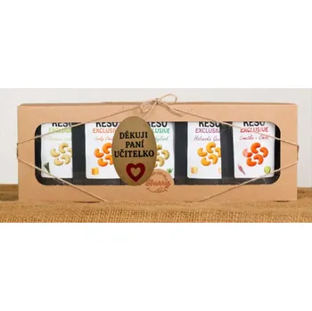 Dárkový potravinový koš Dárková sada Kešu EXCLUSIVE mix 5 druhů slaných TOP CHUŤ Děkuji paní učitelko (Dárková sada Kešu EXCLUSIVE mix 5 druhů slaných TOP CHUŤ Děkuji paní učitelko)