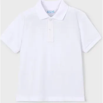 Chlapecké tričko Dětská bavlněná polokošile Mayoral 150.5A.Mini.PPY2 bílá 00X, vel. 98