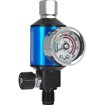 Příslušenství k nářadí GEKO G03166 Regulátor tlaku pro stříkací pistoli, s manometrem a odlučovačem vody, 1/4"