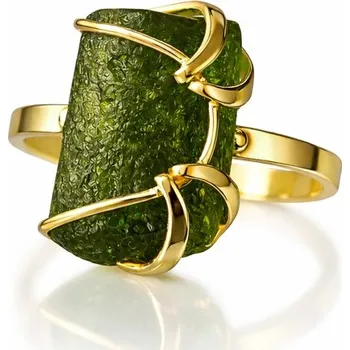 Prsten Zlatý prsten s vltavínem P27 0056