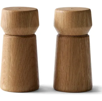 Mlýnek na koření Crushgrind, Mlýnky na sůl a pepř Amsterdam, 11 cm, přírodní dub, 2 ks - Formadore