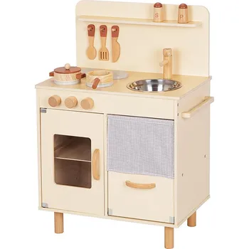 Dřevěná hračka Dřevěná dětská kuchyňka s příslušenstvím
