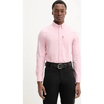 Pánská košile Bavlněná košile Superdry M4010991A.D9O růžová 03X, vel. XL