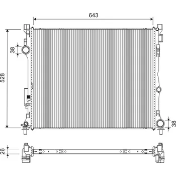 Chladič motoru Chladič vody pro motor VALEO 701307
