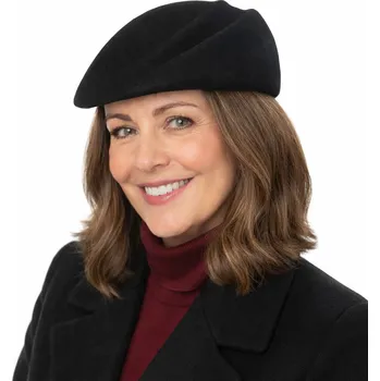 Čepice Dámská černá plstěná lodička - bekovka - Seeberger Velikost: Unisize (S-XL)