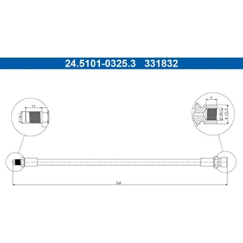 Brzdová hadice Brzdová hadice ATE 24.5101-0325.3