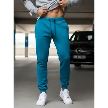 Buďchlap Tyrkysové tepláky v jednoduchém provedení