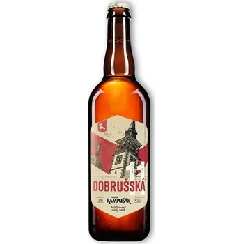 Pivo RAMPUŠÁK- DOBRUŠSKÁ 11 světlý ležák nefiltrovaný 0,75 sklo 4,4 %