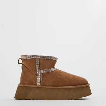 Dámská zimní obuv Boty Steve Madden Tan Suede 1207598 8 (41)