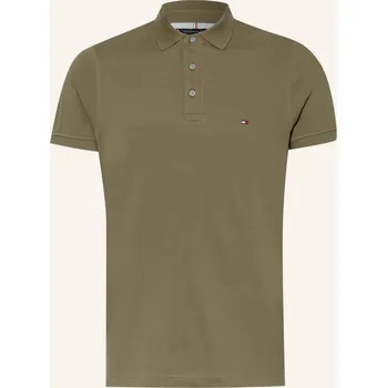 Pánská košile Tommy Hilfiger Pánská Polokošile Z Piké Slim Fit, olivová, M