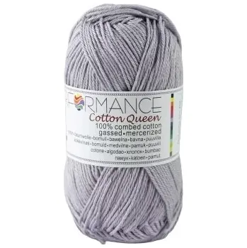 Příze Performance Bavlněná příze Cotton Queen 193 - šedá 50g 125m