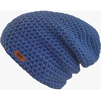 Čepice Doke Merino háčkovaná čepice Kobalt pro muže