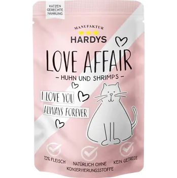 Krmivo pro kočku 12x100g Hardys LOVE AFFAIR kuřecí a krevety vlhké krmivo pro kočky