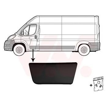 Lišta karosérie Ozdobná / ochranná lišta, dveře VAN WEZEL 1652403