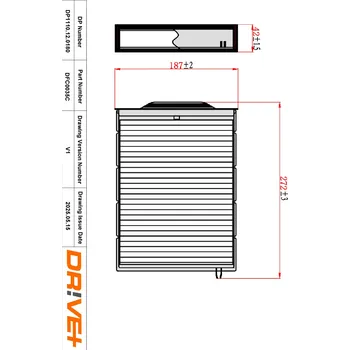 Kabinový filtr Filtr vzduchu v interiéru Dr!ve+ DP1110.12.0180