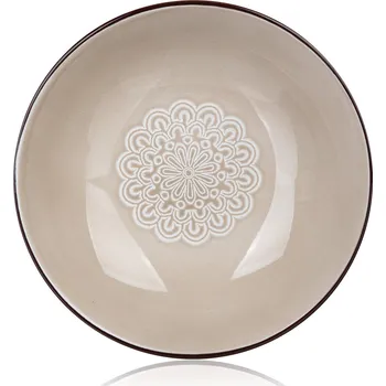 Talíř Banquet Shape 60322830 hluboký talíř 20,4 cm šedá/krajka