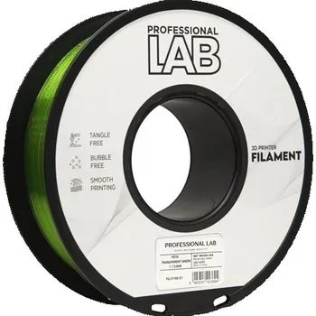 Filament PETG filament transparentní zelená 1,75mm 1kg Professional Lab