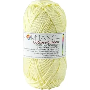 Příze Performance Bavlněná příze Cotton Queen 0175 - žlutá 50g 125m