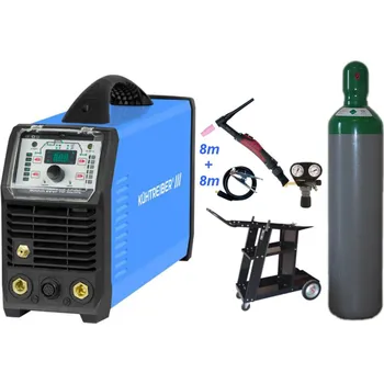 Dílna Kühtreiber MAKin 200 P HF AC/DC + zem 8m + TIG hořák 8m U/D + ventil + lahev + vozík SET PRO