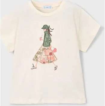 Chlapecké tričko Dětské bavlněné tričko Mayoral 3011.6H.Mini.PPY2 béžová 02A, vel. 122