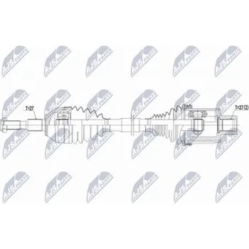 Hnací hřídel - poloosa NTY NPW-FR-221