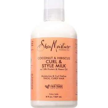 Žehlička na vlasy Shea Moisture Coconut & Hibiscus Curl & Style hydratační mléko pro kudrnaté vlasy 237 ml