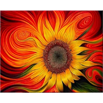 Malování podle čísel - Slunečnice