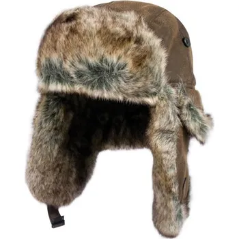 Čepice MIL-COM čepice AVIATORS zateplená KOŽEŠINA vel.S